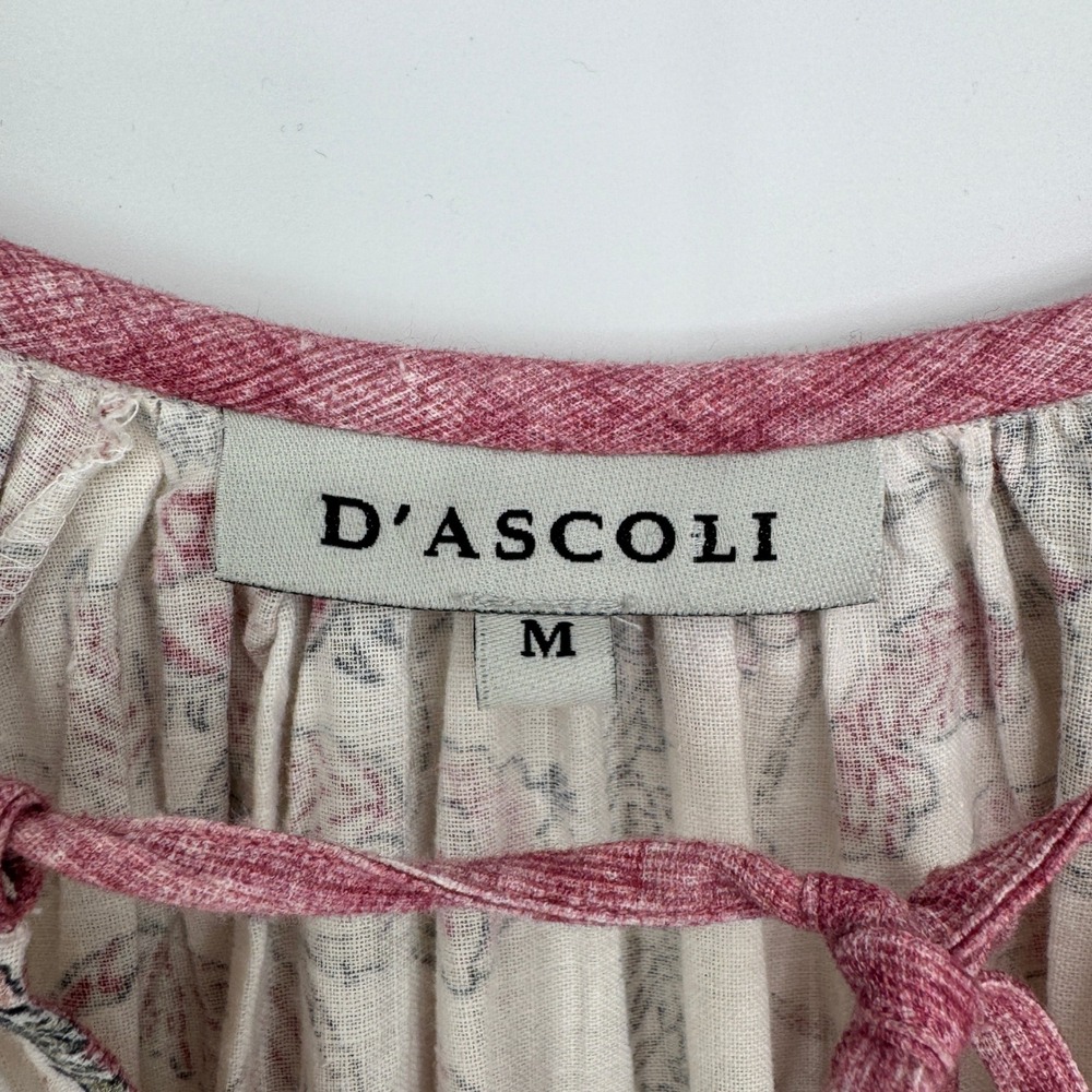 D'Ascoli Tuckahoe Floral Print Midi Dress Medium Boho Cottagecore Hand Woven - Picture 11 of 13